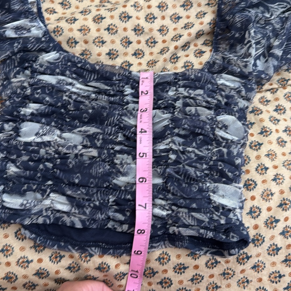 Free People Lilia Top Peasant Smocked Crop xs - Picture 7 of 7